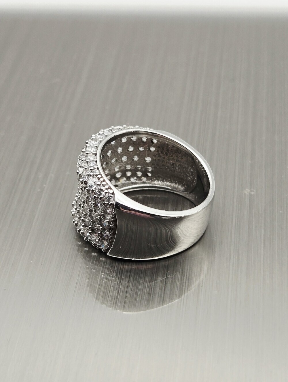 Sterling Sliver Ring Sw 925 CZ Ring Size 7.25 Weight 8g - Picture 16 of 17